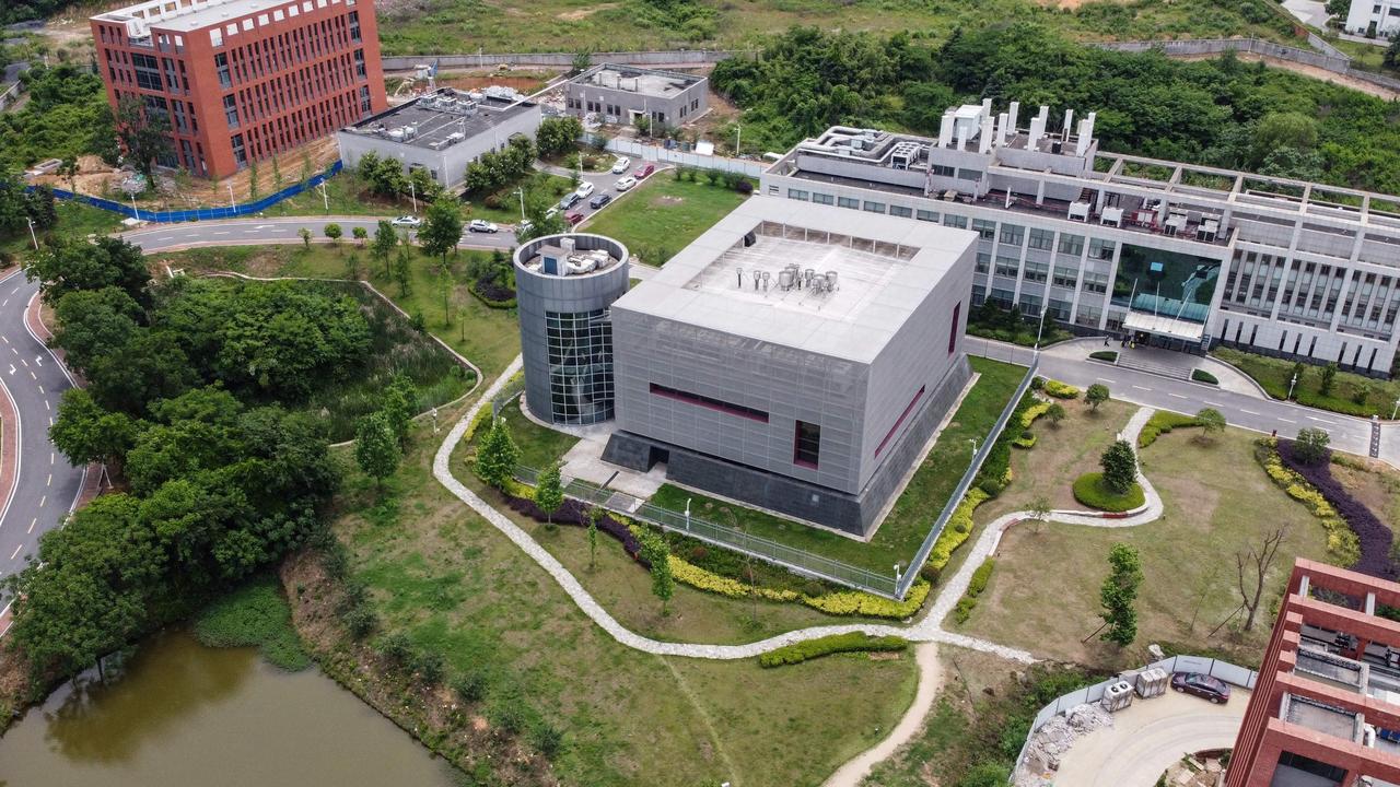 The P4 laboratory, centre, on the campus of the Wuhan Institute of Virology in Wuhan in China. Picture: AFP