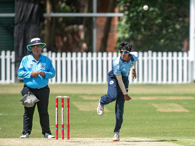 Off-spinner Leon Cooray stood tall for Parra during a tense finish. Picture: Julian Andrews