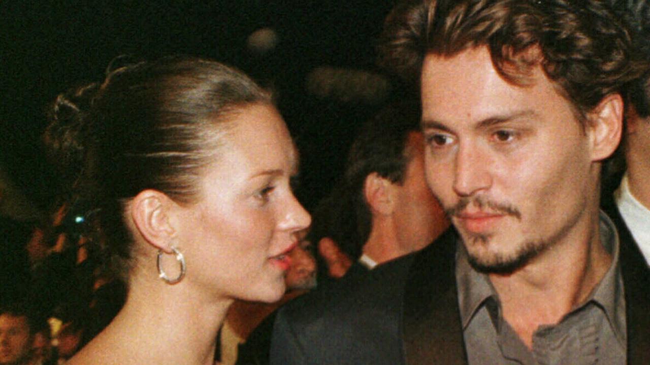 Depp and Moss at a 1998 film premiere.