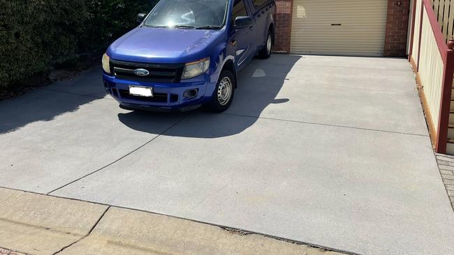 The Billings’ steep driveway at the Cassia Court home encroaches on the council verge according to Onkaparinga Council. Picture: Emily Jarvis