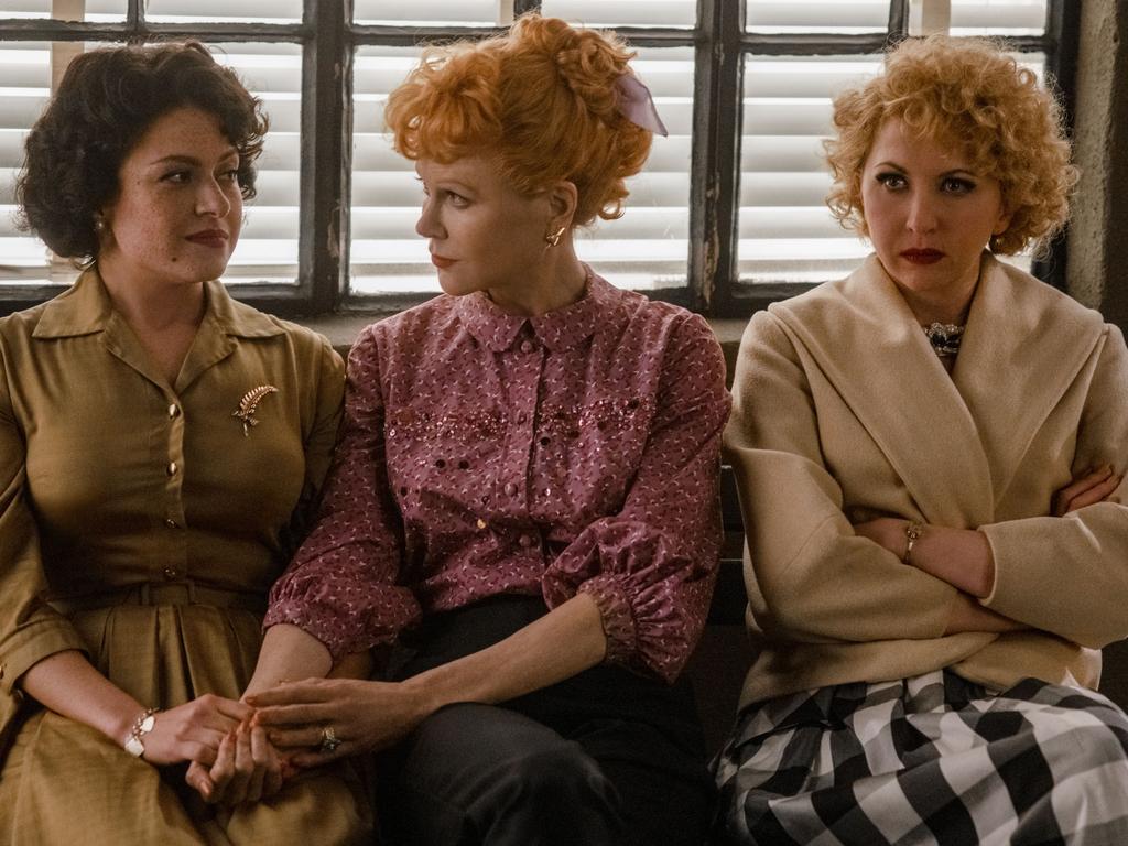 Nicole Kidman, Alia Shawkat and Nina Arianda in Being the Ricardos. Picture: Amazon