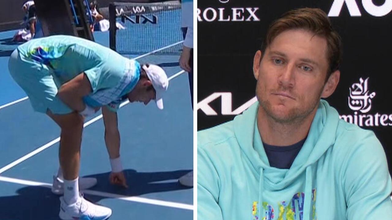Aussie star Matt Ebden had never seen blistering on the courts in Melbourne. Picture: Supplied