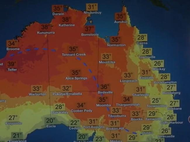 Temperatures expected to rise across Australia. Picture: BOM