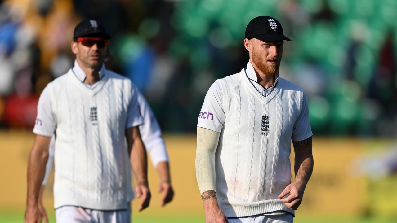 England captain Ben Stokes leaves the field. (Photo by Gareth Copley/Getty Images)