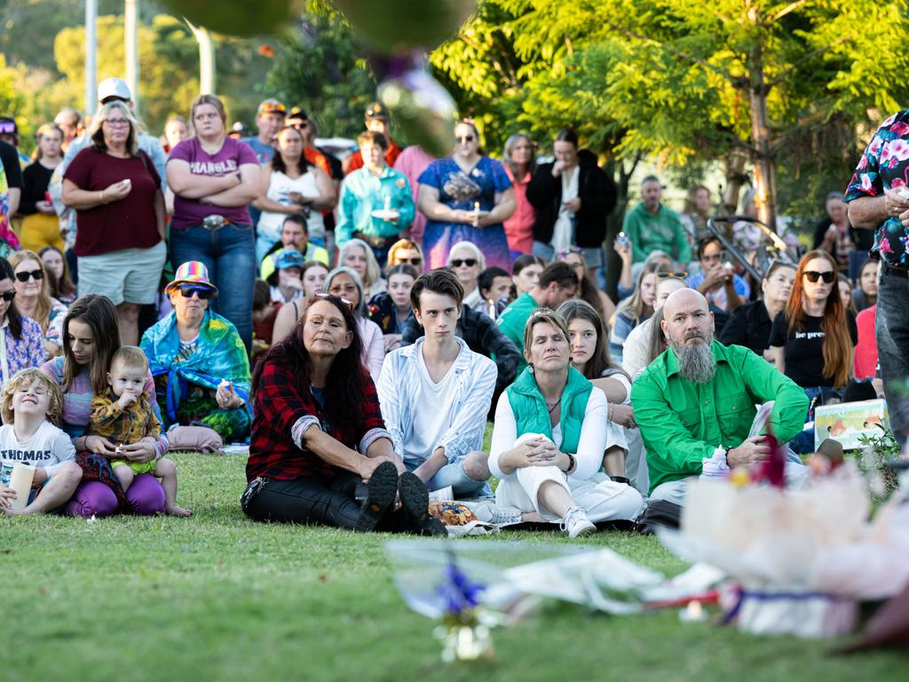 Hundreds gathered to pay respect to the slain teen. Picture: NewsWire / Paul Beutel