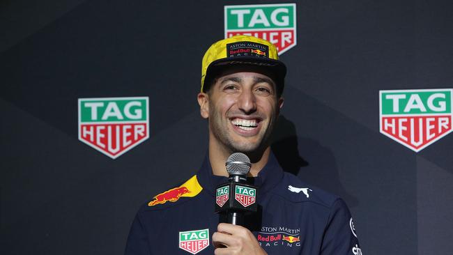 MELBOURNE, AUSTRALIA — MARCH 20: Daniel Ricciardo of Australia talks at the TAG Heuer Australia Grand Prix Party at Luminare on March 20, 2018 in Melbourne, Australia. (Photo by Graham Denholm/Getty Images for Tag Heuer)