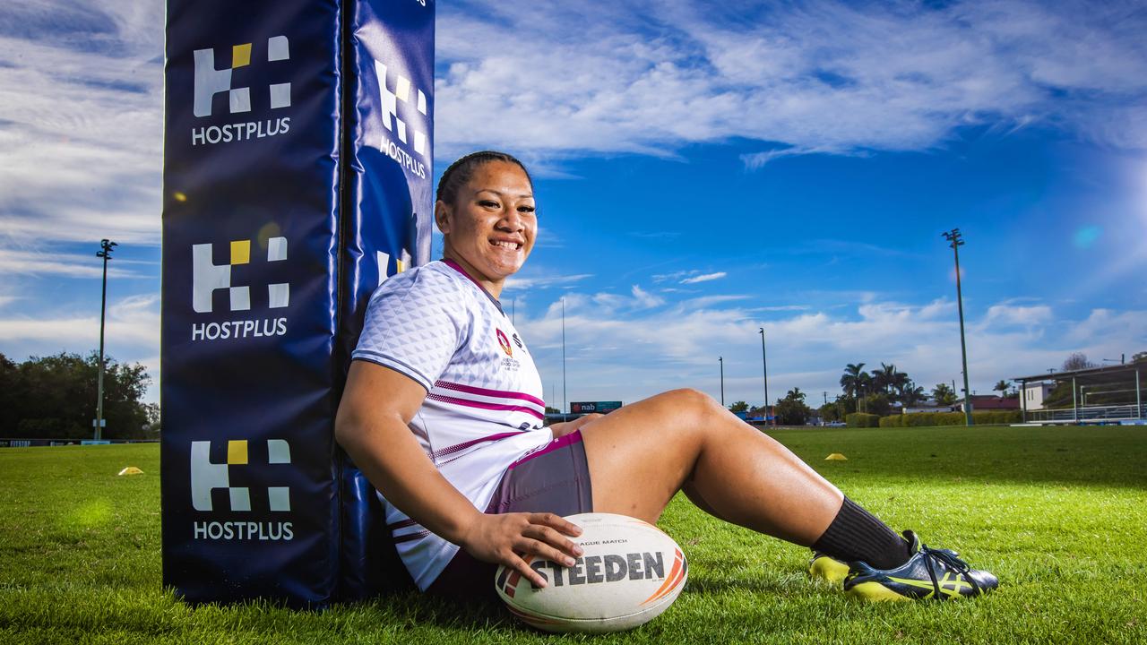 Rugby League Schoolsgirls Queensland junior Malaela Sua. Picture: Nigel Hallett