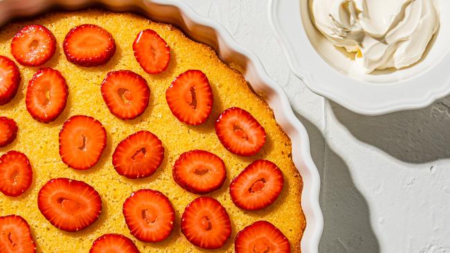 Naked citrus & coconut tart. Picture: Nikki To