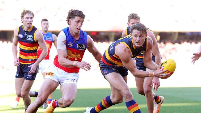 The teams couldn’t be separated at the final siren. (Photo by Sarah Reed/AFL Photos via Getty Images)