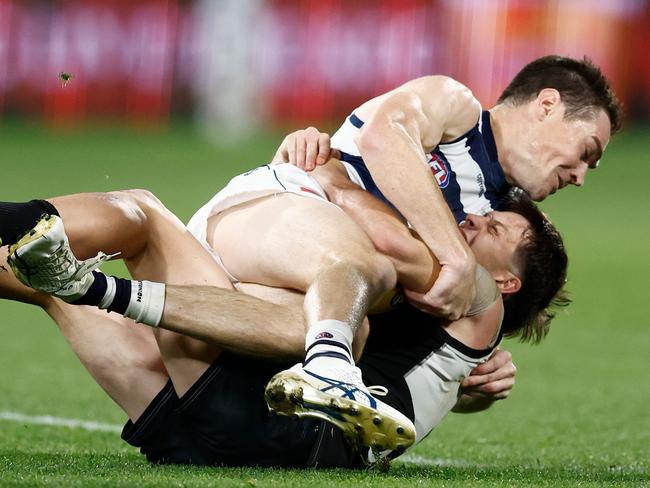 Jeremy Cameron has entered concussion protocols. Picture: Michael Willson/AFL Photos