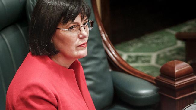 Mental Health Minister Leesa Vlahos in Question Time. Picture: Mike Burton