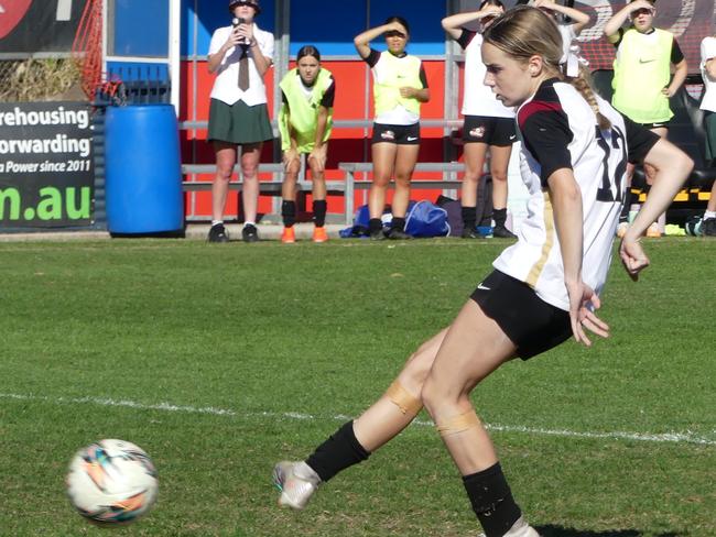 Penalties decided the winner of the girls final.