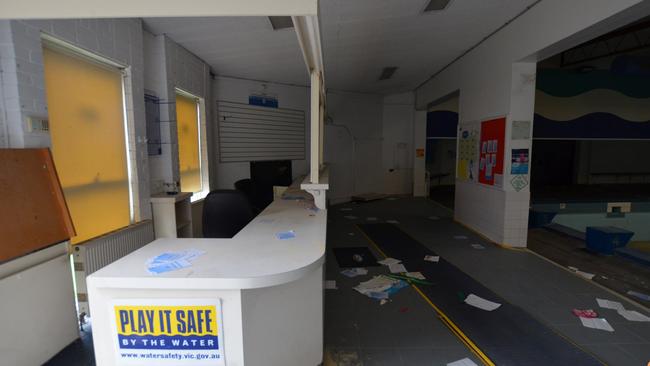 The swim centre’s reception area before it was demolished. Picture: Abandoned Melbourne