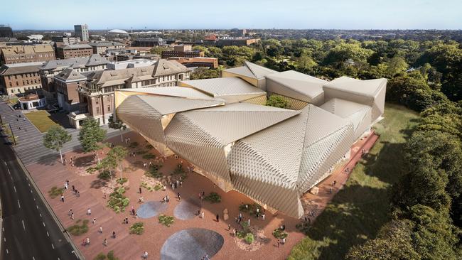 Concept designs for Adelaide’s Aboriginal Art and Cultures Centre (AACC), to be built at Lot Fourteen. Source. Supplied.