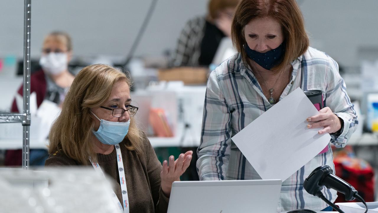 Many counties across the US use the Dominion system. Picture: Elijah Nouvelage/Getty Images/AFP