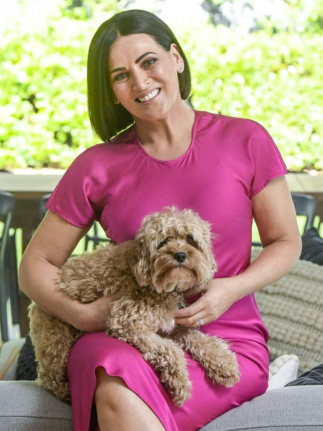 Rosanna Mangiarelli with dog, Ted. Pic RoyVphotography