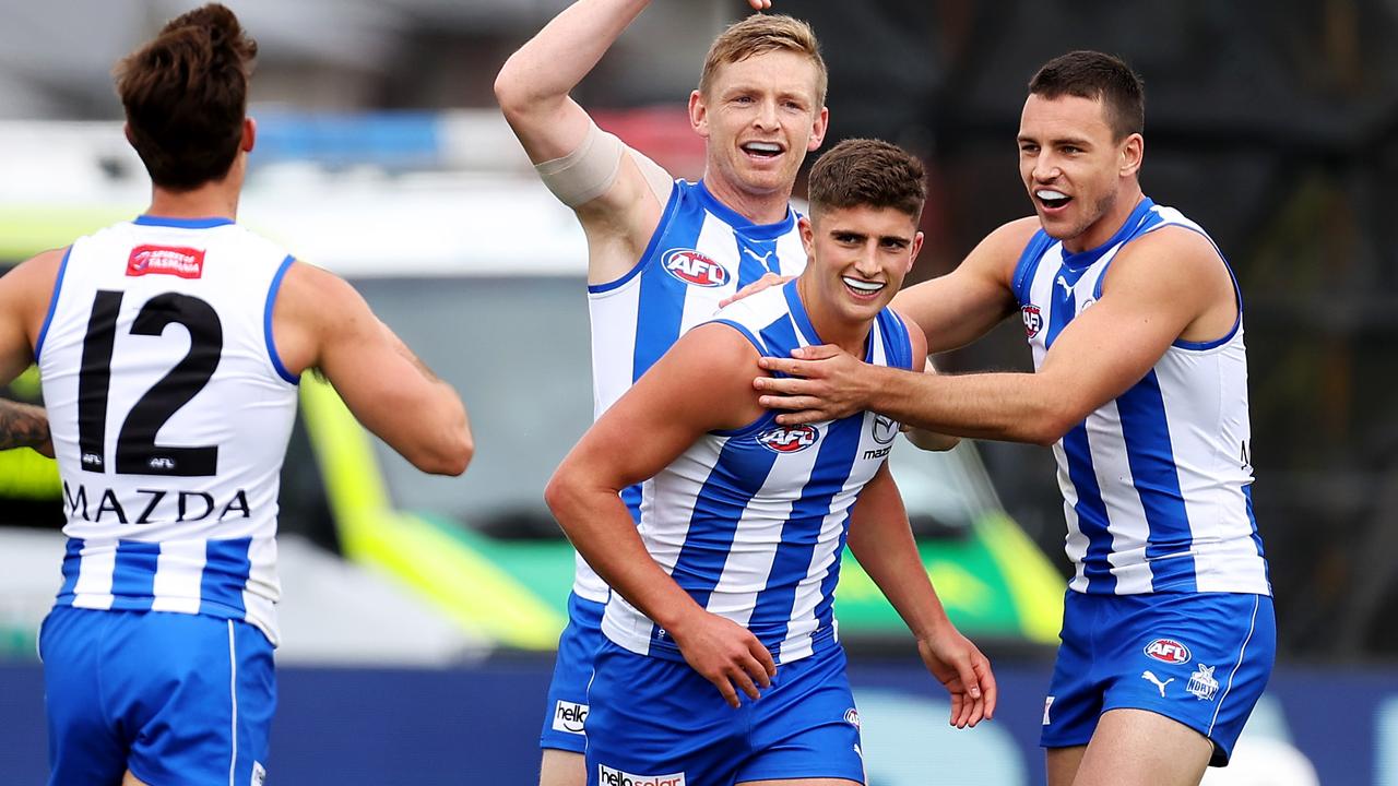 Harry Sheezel. (Photo by James Elsby/AFL Photos via Getty Images)