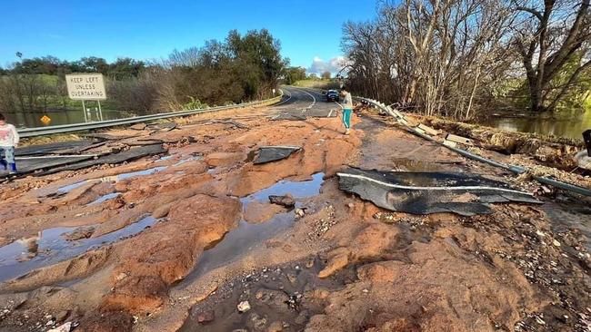 Flood damage in regional Victoria.