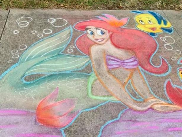 ... and Ariel from The Little Mermaid, also drawn by Sebastian Smith. Picture: Facebook