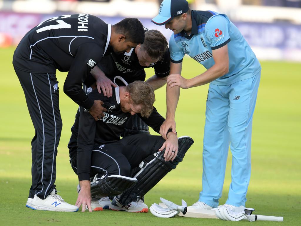 Martin Guptill was inconsolable after the loss.