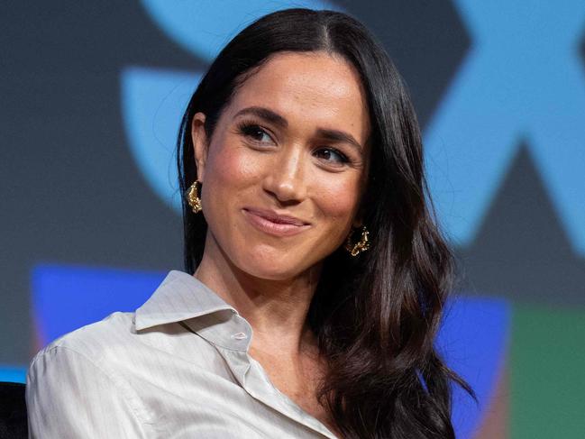Britain's Meghan, Duchess of Sussex, attends the "Keynote: Breaking Barriers, Shaping Narratives: How Women Lead On and Off the Screen," during the SXSW 2024 Conference and Festivals at the Austin Convention Center on March 8, 2024, in Austin, Texas. (Photo by SUZANNE CORDEIRO / AFP)