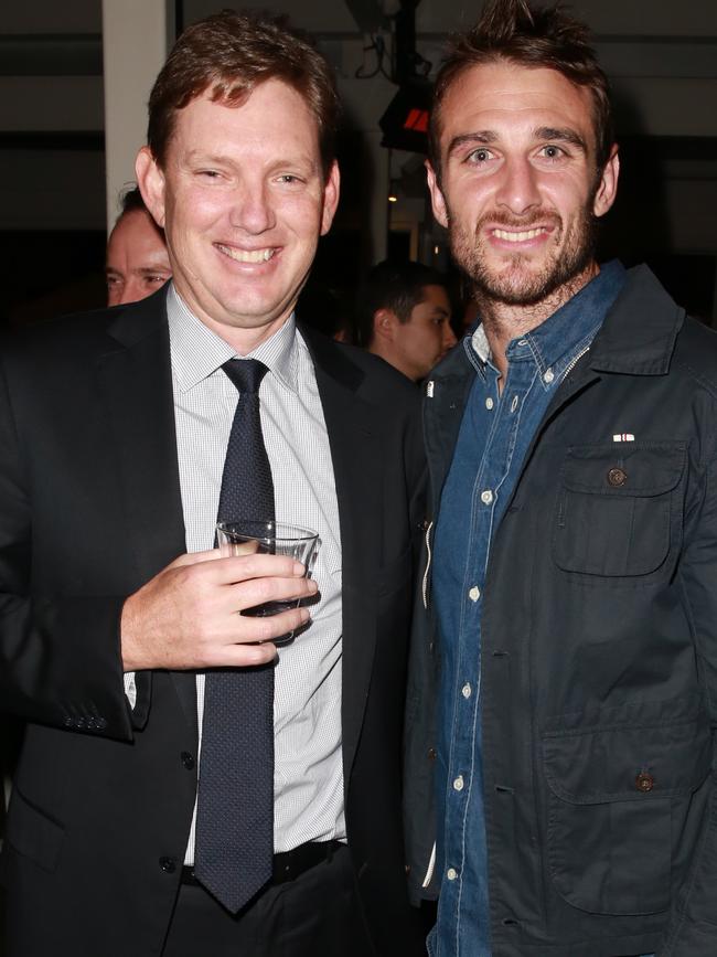 Former Essendon chairman David Evans with Jobe Watson. Picture: Anthony Licuria/INFphoto.com