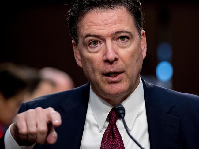 Fired FBI director Mr Comey is set to add ‘meat to the charges swirling around Trump’ in a Sunday TV interview ahead of the release of his memoir on Tuesday. Picture: AP Photo/Andrew Harnik, File