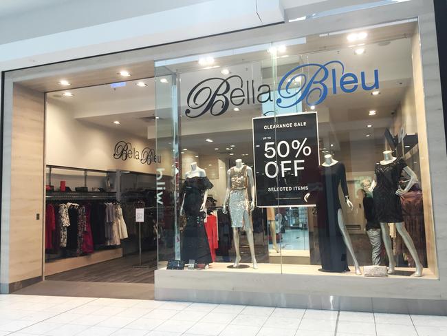 Missing woman Karen Ristevski's store Bella Bleu at Watergardens Shopping Centre in Taylors Lakes. Picture: Ellen Smith