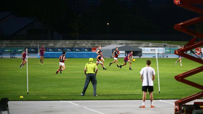 VFL players trial AFLX, which could be played next pre-season.