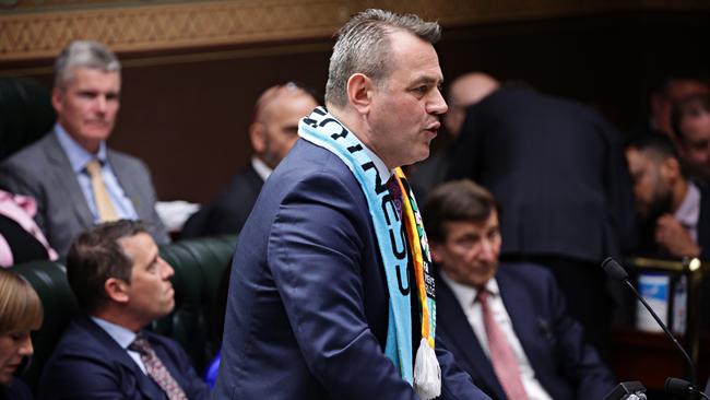 Stephen Kamper in action in the NSW parliament. Picture: Adam Yip