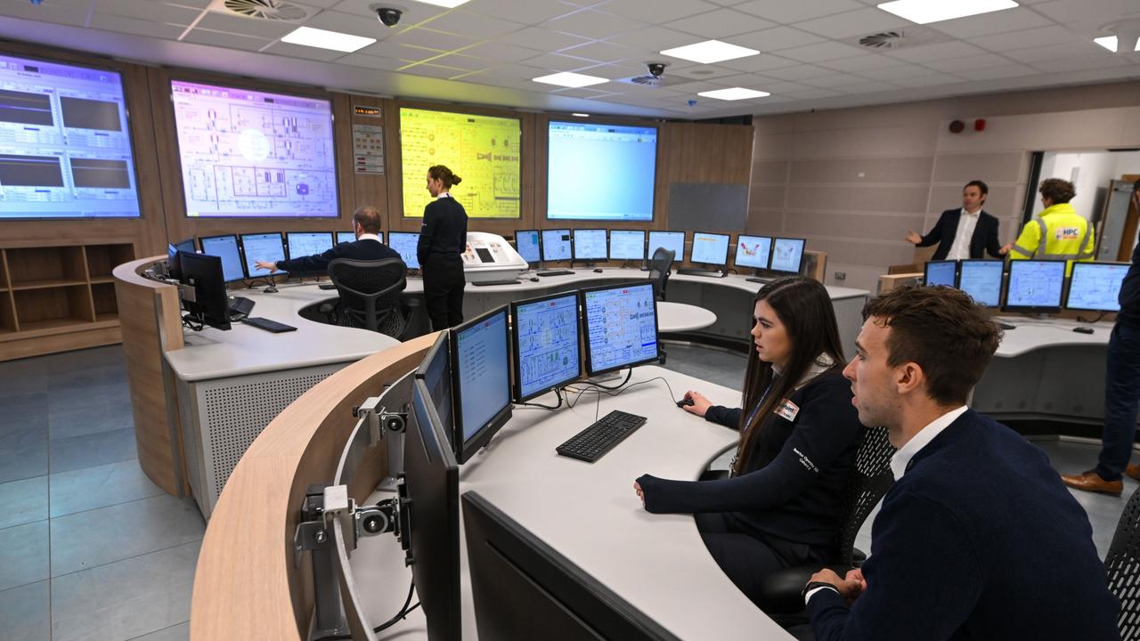 The control centre training area at Hinkley Point C Nuclear Power Station, in Bridgewater, England. Picture: Getty Images