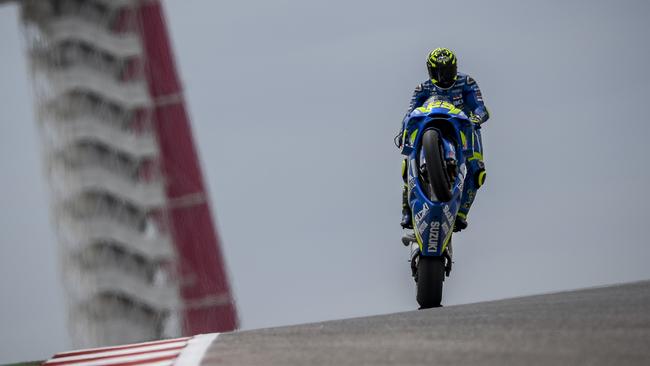 Andrea Iannone, Friday practice. Pic: Suzuki.