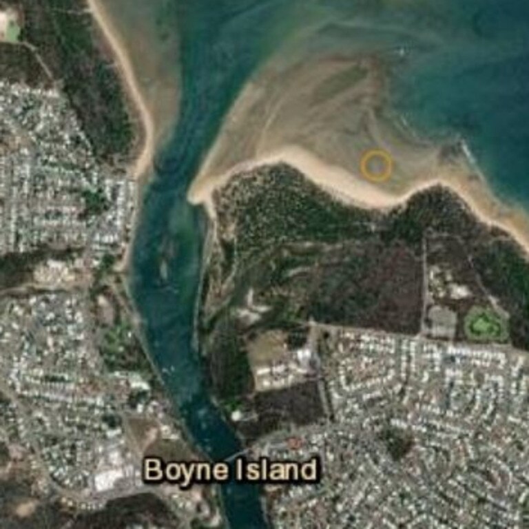 Department of Environment and Science have mapped the crocodile sighting at Canoe Point, south of Gladstone about midday Thursday. Picture. DES