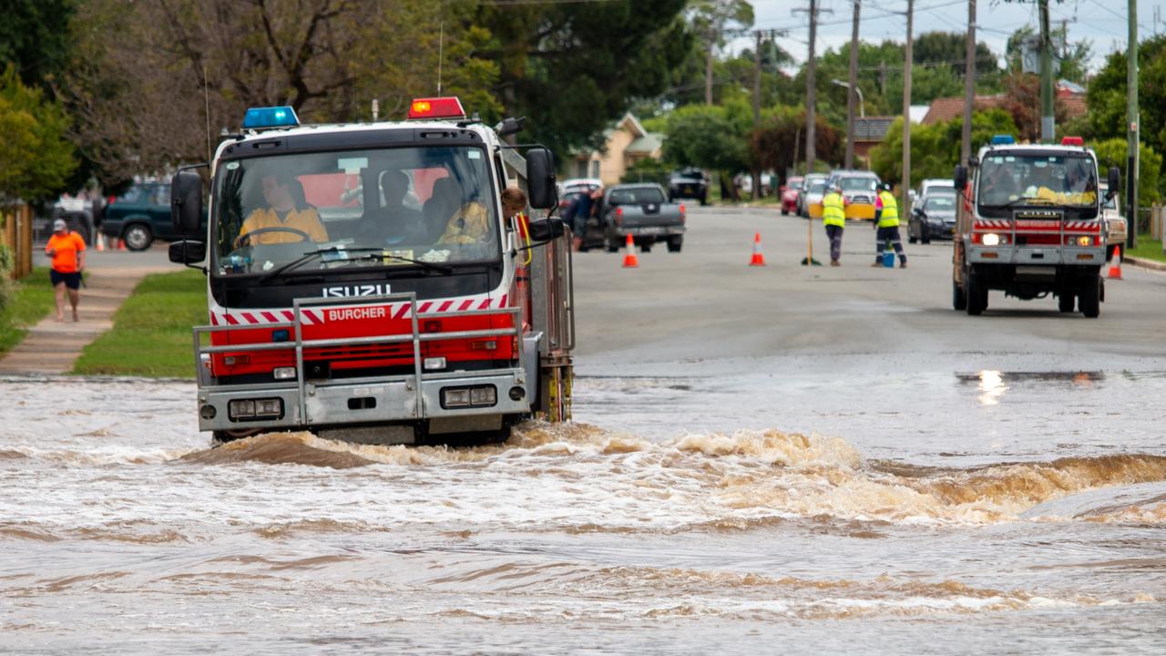 Emergency services have been working round the clock in Forbes. Picture: Joshua Gavin