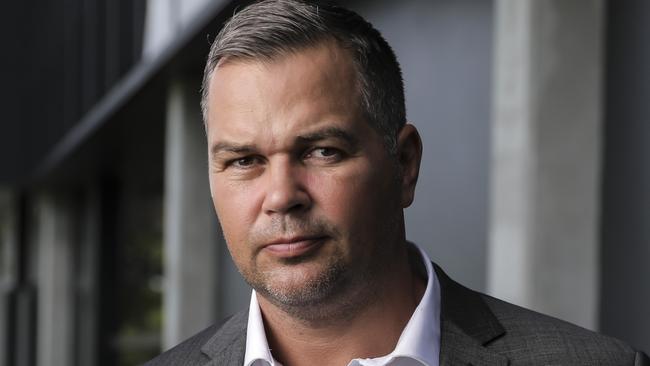 COVER SHOT FOR QWEEKEND OF BRONCOS COACH ANTHONY SEIBOLD + shots for inside feature. Pic Mark Cranitch.