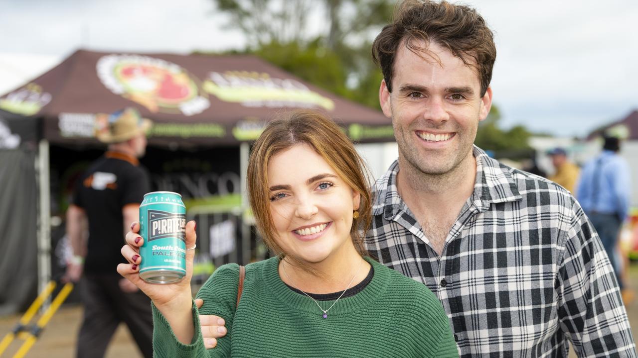 Alyssa Schelling and Rohan Kelly at Meatstock at Toowoomba Showgrounds, Saturday, April 9, 2022. Picture: Kevin Farmer