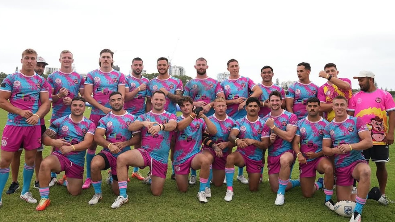 The Salty Pigs and trainer Victor Radley (back row, far right).