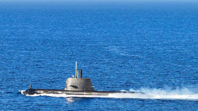 A submarine was spotted off the coast of Queensland on Friday. Picture: Blueys Photography