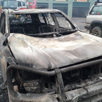 Graeme Skelton's car did not survive the fires