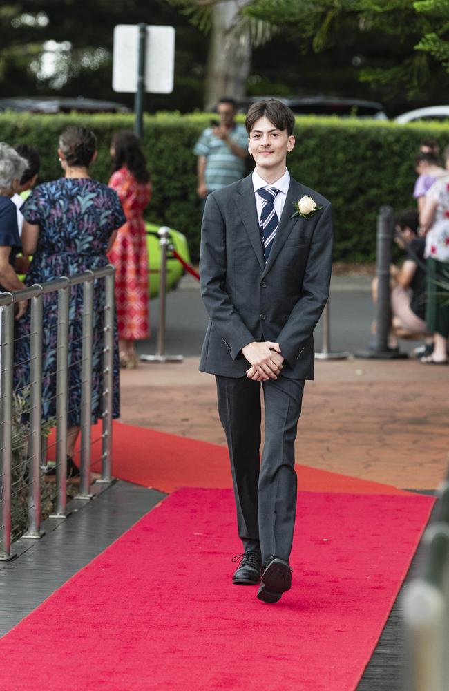 Dominic Ross at Centenary Heights State High School formal at Picnic Point, Friday, November 15, 2024. Picture: Kevin Farmer