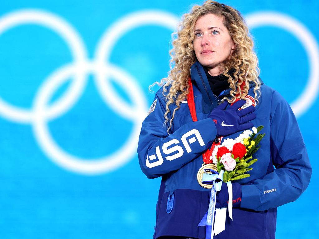 At 36 Lindsey Jacobellis became the oldest ever Winter Olympic Gold medallist for Team United States. Picture: Patrick Smith/Getty Images