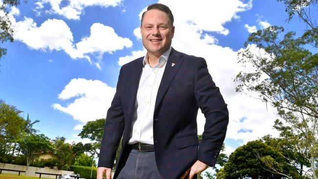 Lord Mayor Adrian Schrinner says the future of Brisbane City Council is at a ‘critical turning point’. Picture: John Gass