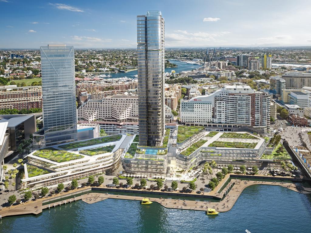 Developer Mirvac unveiled plans for the huge revamp that will include a widened waterfront boulevard and pedestrian bridge connecting it to Pyrmont.