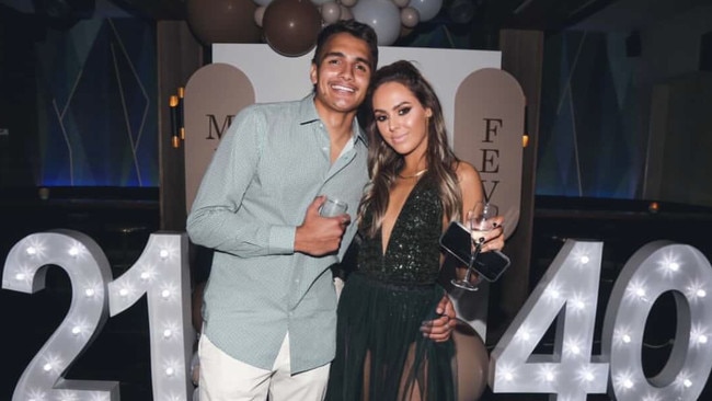 Jamarra Ugle-Hagan and Mia Fevola at her birthday party