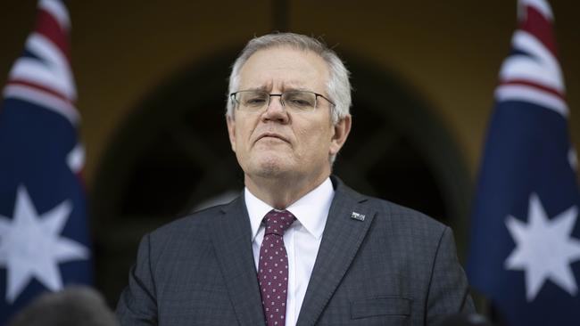 The Prime Minister has admitted he’s “not happy” with the state of the coronavirus vaccination program during a tough grilling on the radio program Triple J Hack. Picture: NCA NewsWire / Gary Ramage