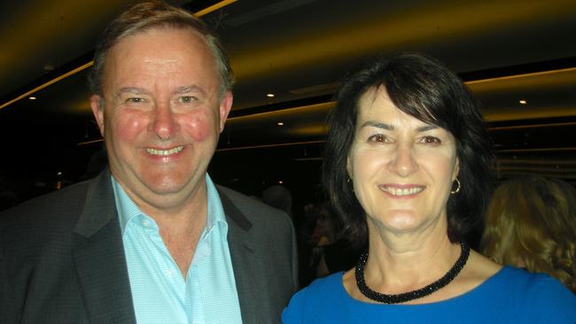 Federal Labor spokesman for transport and infrastructure Anthony Albanese and wife Carmel Tebbutt.