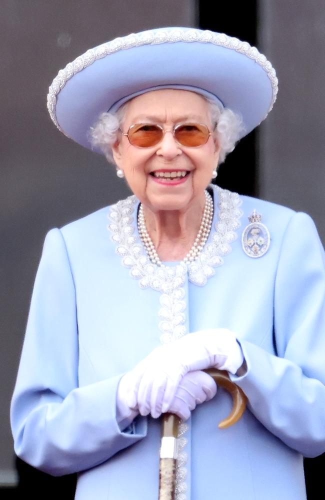 The Queen, pictured during Trooping The Colour, has denied Kim Kardashian’s request to attend her Jubilee. Picture: Getty Images