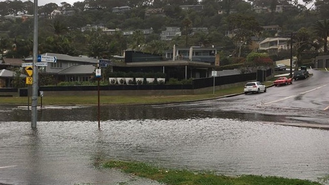 Flash flooding at Palm Beach caused by the low pressure system off the NSW coast. Picture: Pittwater/Warringah SES