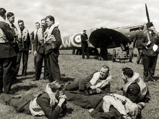 Battle of Britain pilots await the call to action. File picture