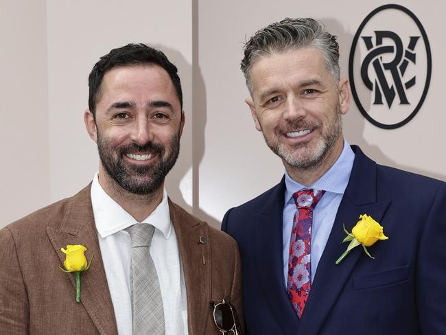 FILE - MAY 1, 2023: MasterChef judge Jock Zonfrillo has died at the age of 46. MELBOURNE, AUSTRALIA - NOVEMBER 01: Andy Allen and Jock Zonfrillo during 2022 Melbourne Cup Day at Flemington Racecourse on November 1, 2022 in Melbourne, Australia. (Photo by Sam Tabone/Getty Images)